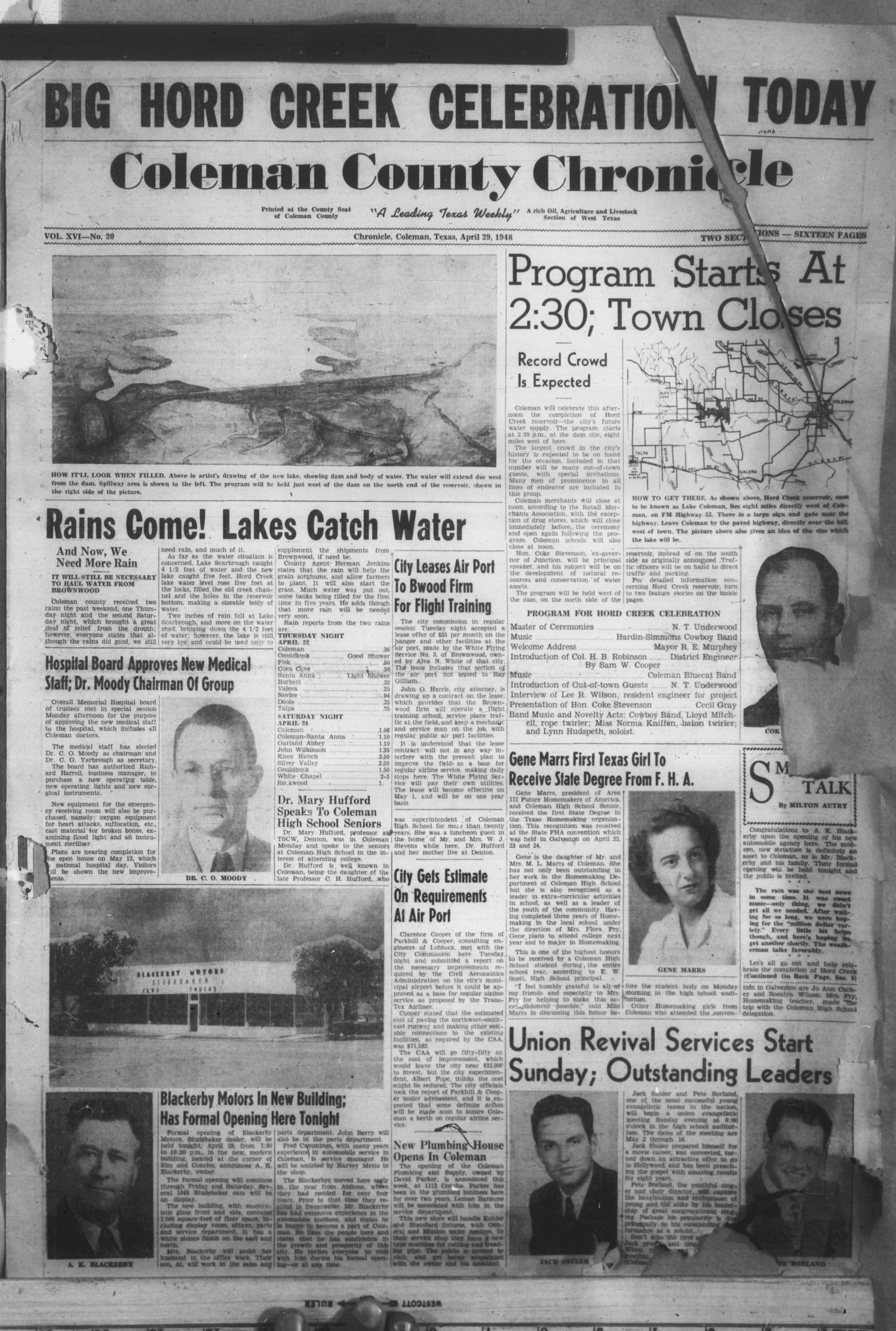 Coleman County Chronicle (Coleman, Tex.), Vol. 16, No. 20, Ed. 1