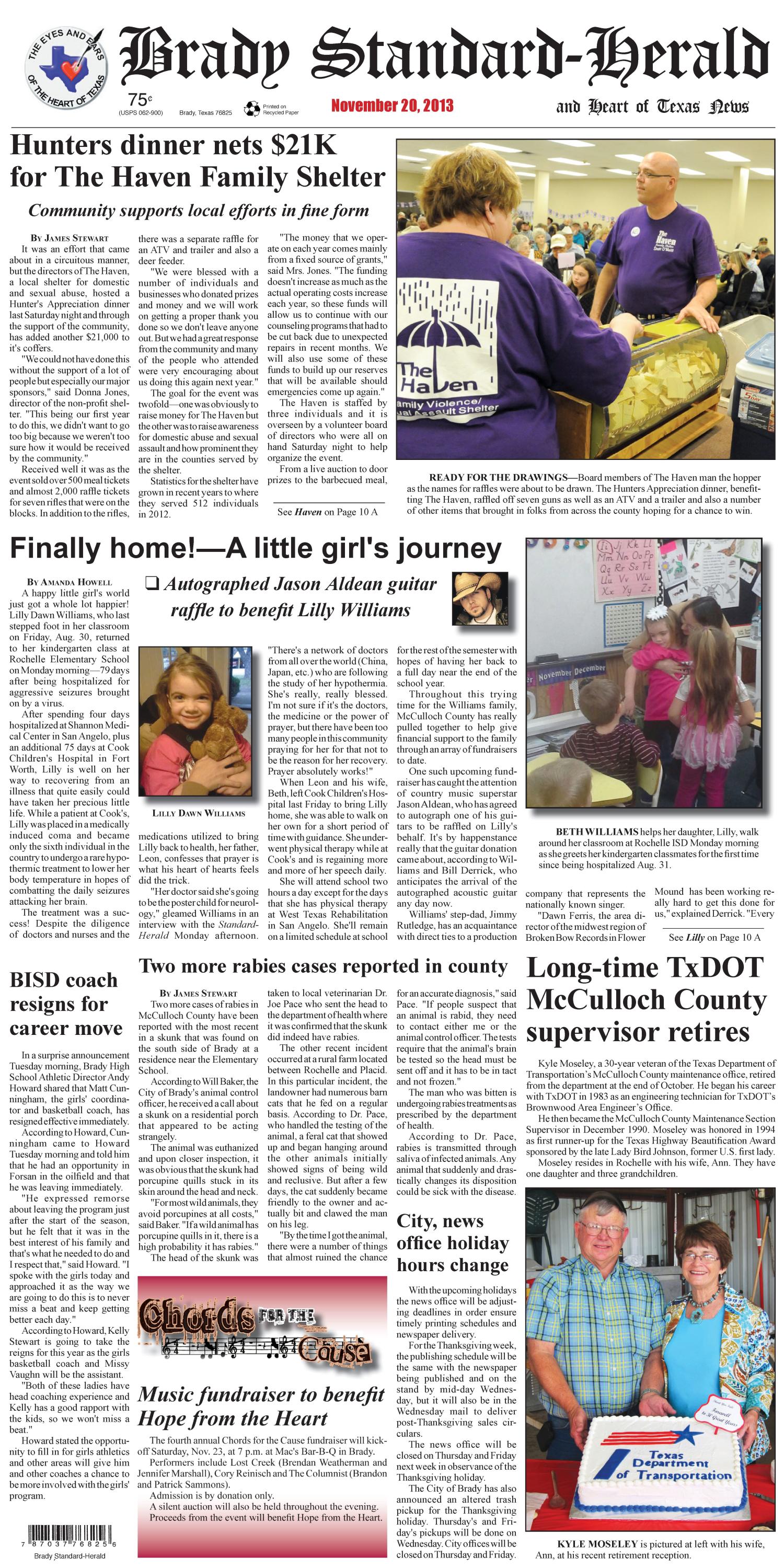 Brady StandardHerald and Heart of Texas News (Brady, Tex.), Ed. 1