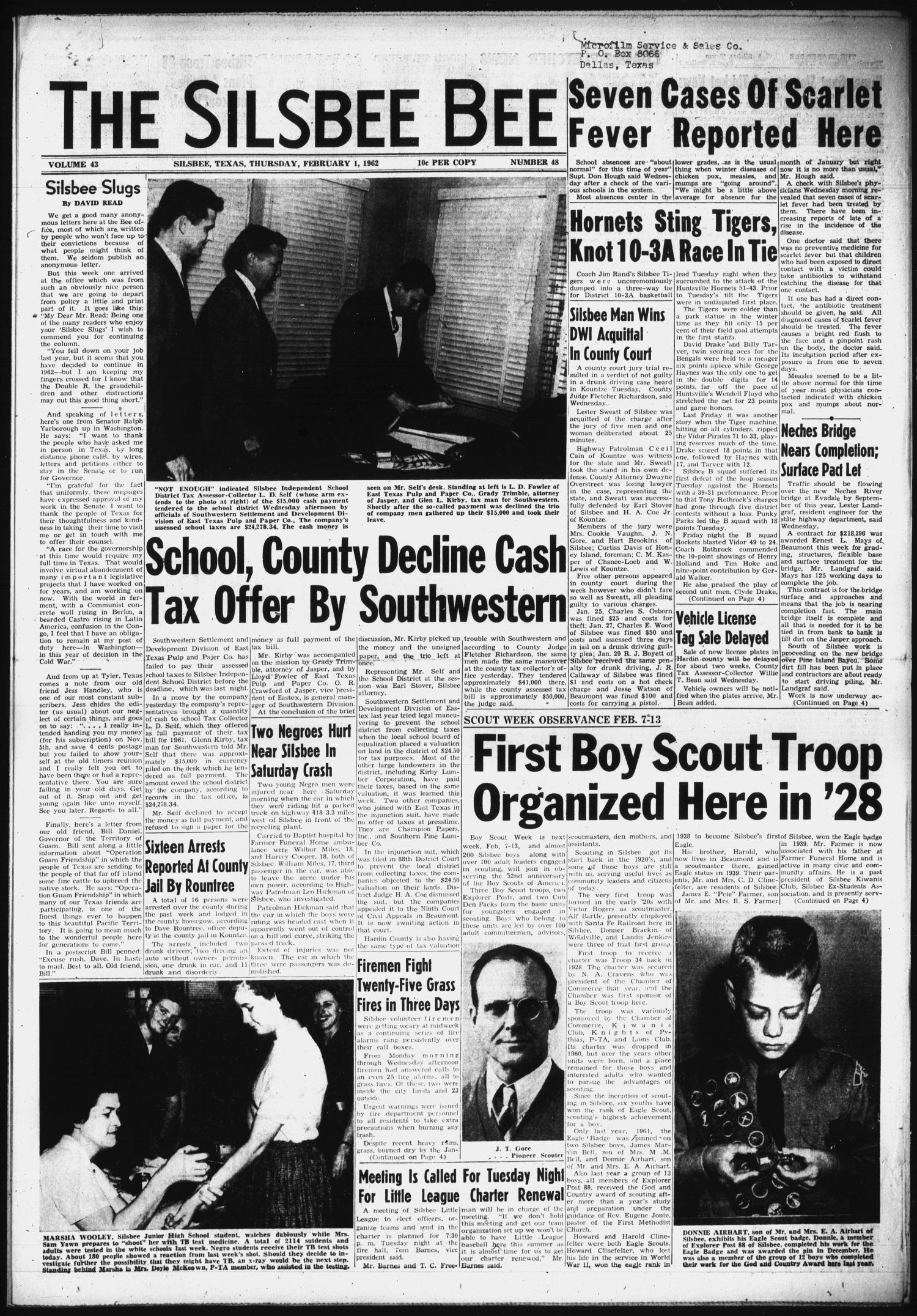 The Silsbee Bee (Silsbee, Tex.), Vol. 43, No. 48, Ed. 1 Thursday