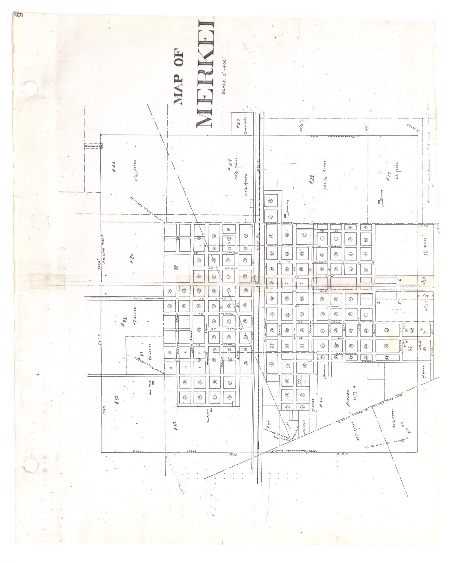 Map of Merkel The Portal to Texas History