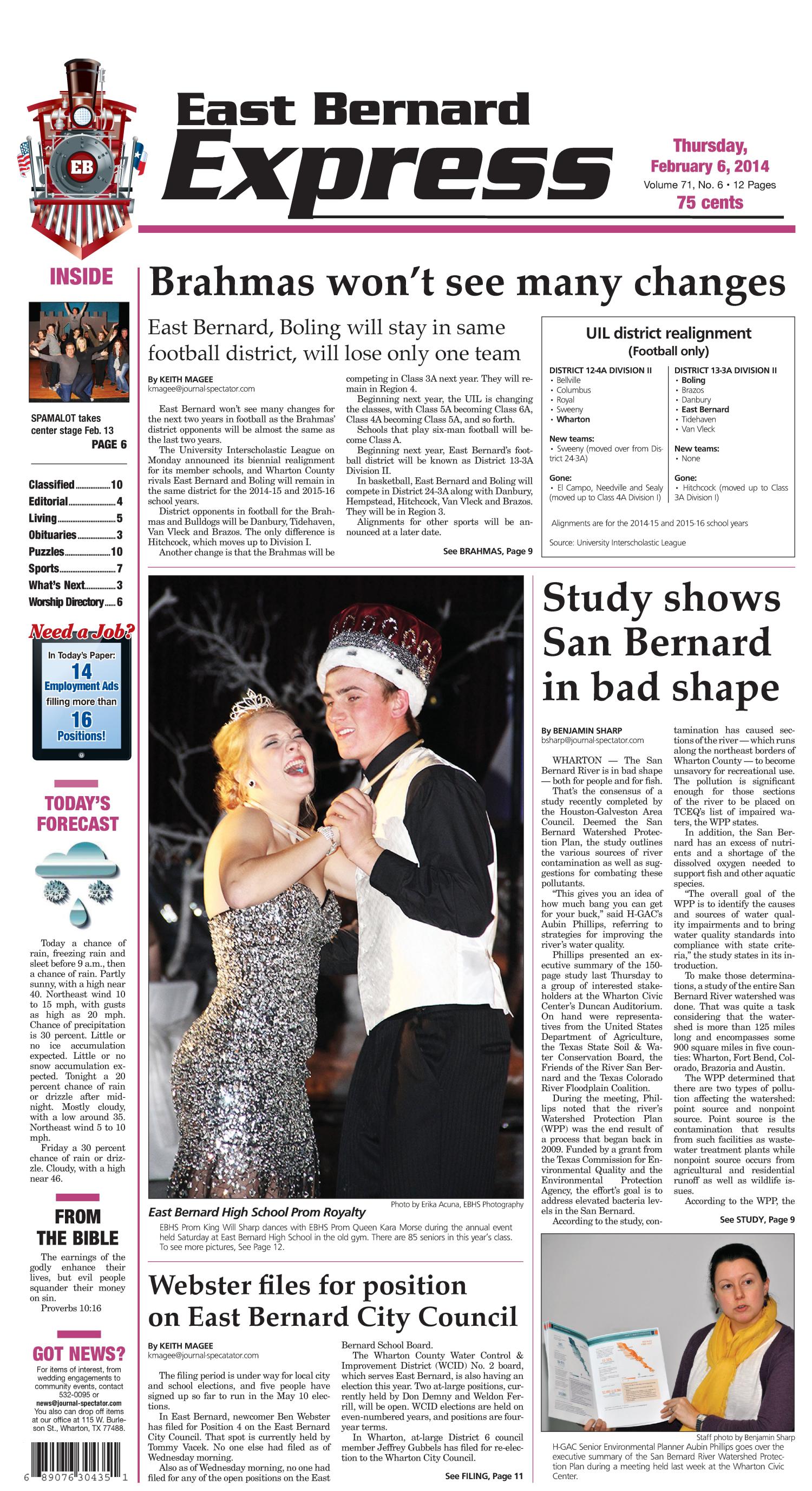 East Bernard Express (East Bernard, Tex.), Vol. 71, No. 6, Ed. 1