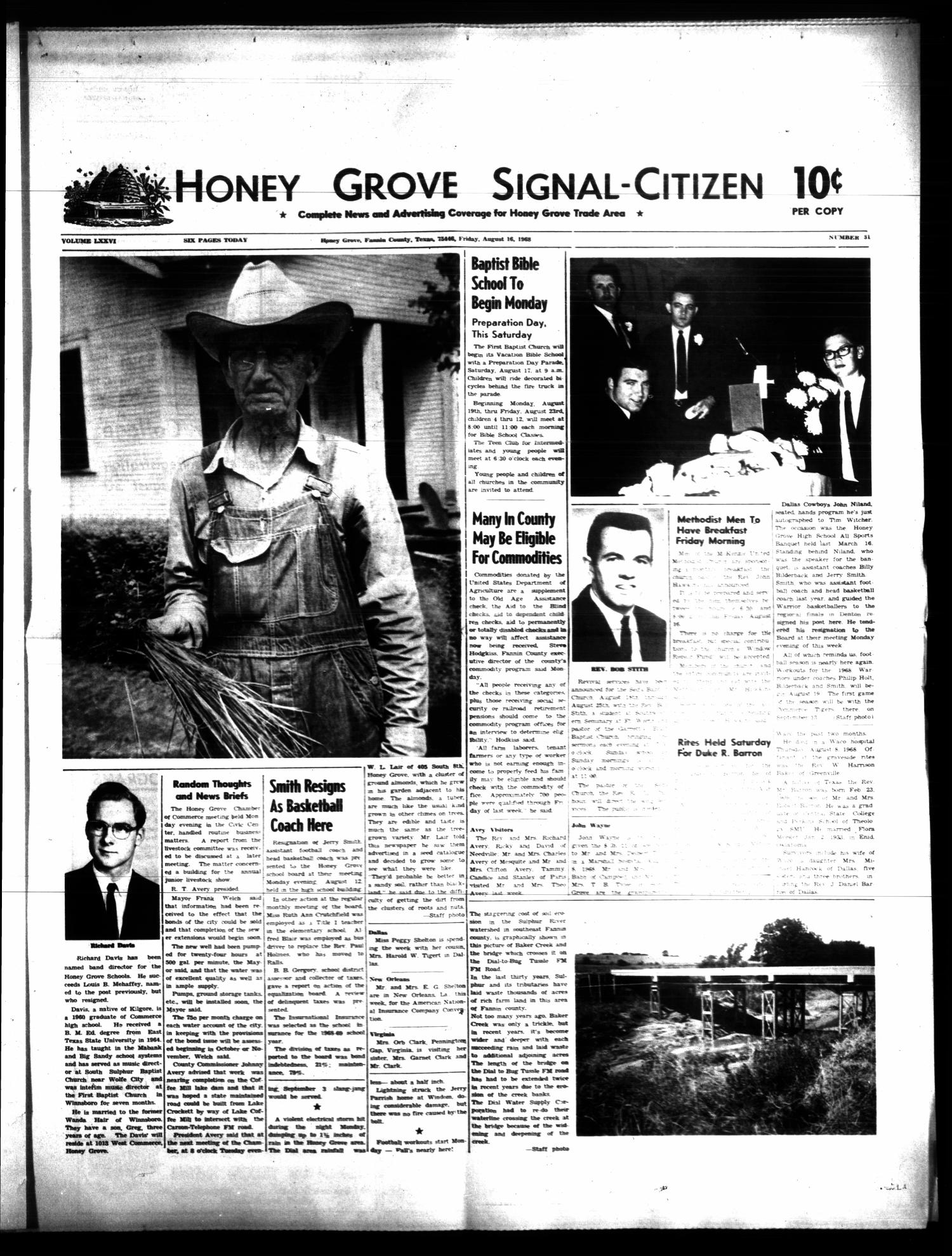 Honey Grove SignalCitizen (Honey Grove, Tex.), Vol. 77, No. 31, Ed. 1