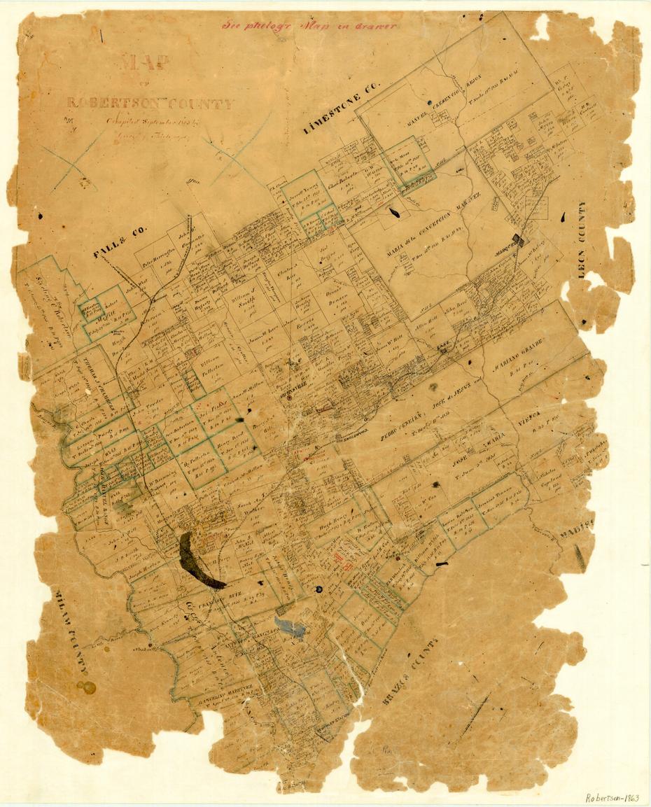 Map of Robertson County Side 1 of 1 The Portal to Texas History