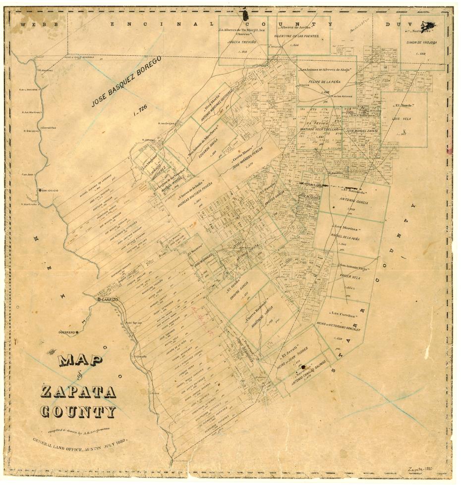 Map of Zapata County Side 1 of 1 The Portal to Texas History