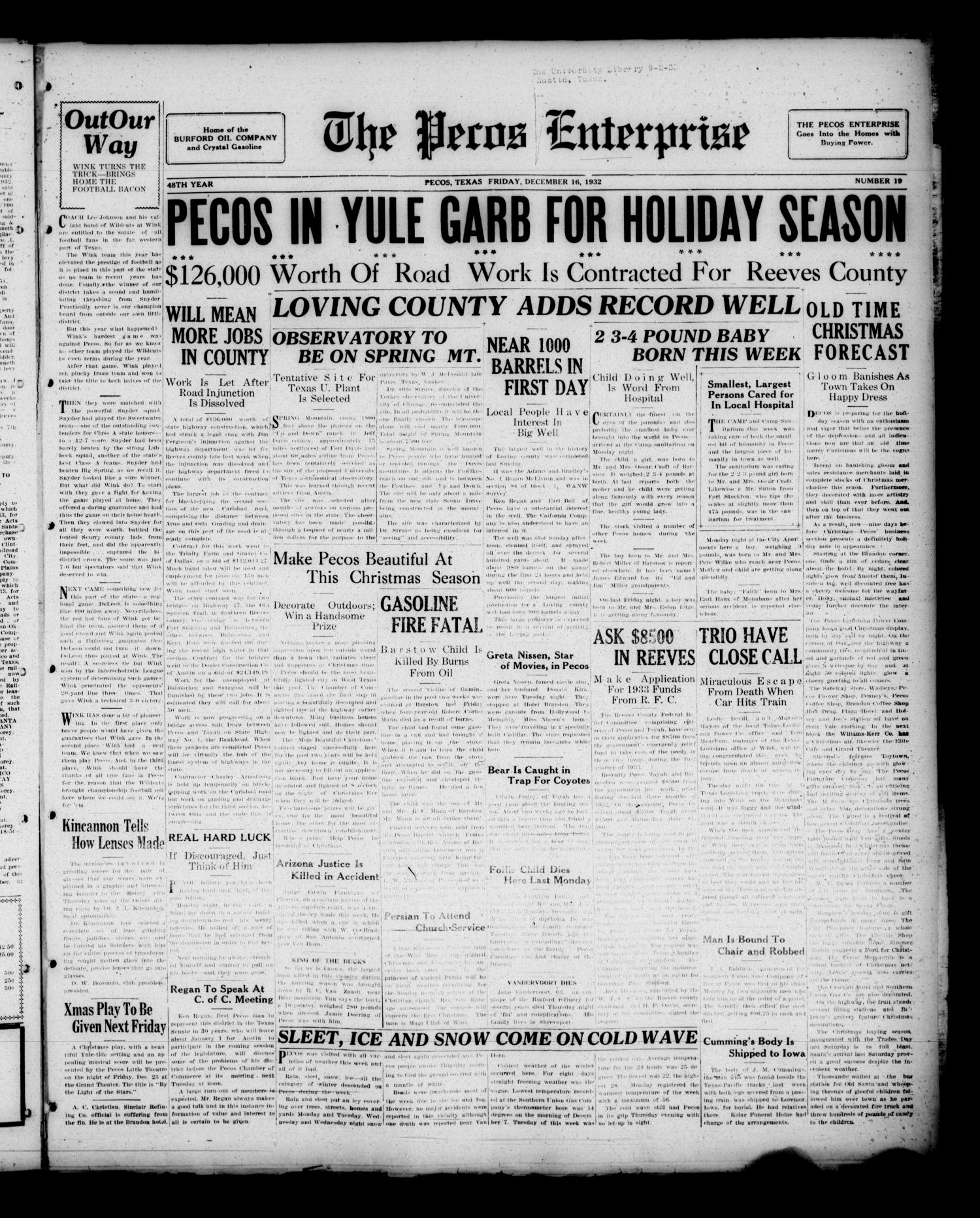 The Pecos Enterprise (Pecos, Tex.), Vol. 48, No. 19, Ed. 1 Friday