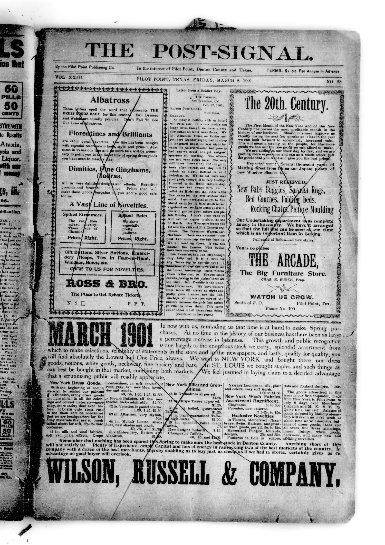 The Post=Signal (Pilot Point, Tex.), Vol. 23, No. 28, Ed. 1 Friday