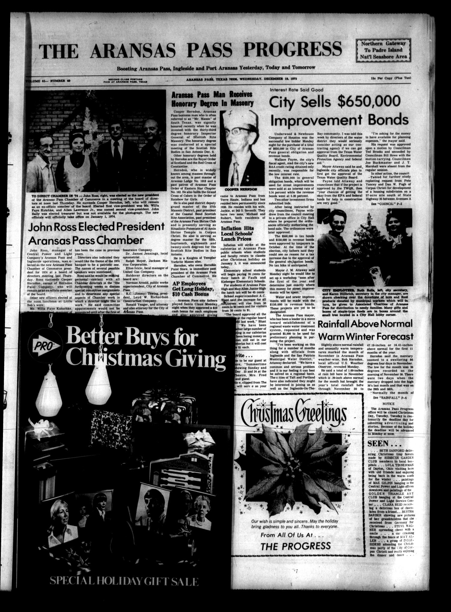 The Aransas Pass Progress (Aransas Pass, Tex.), Vol. 65, No. 40, Ed. 1