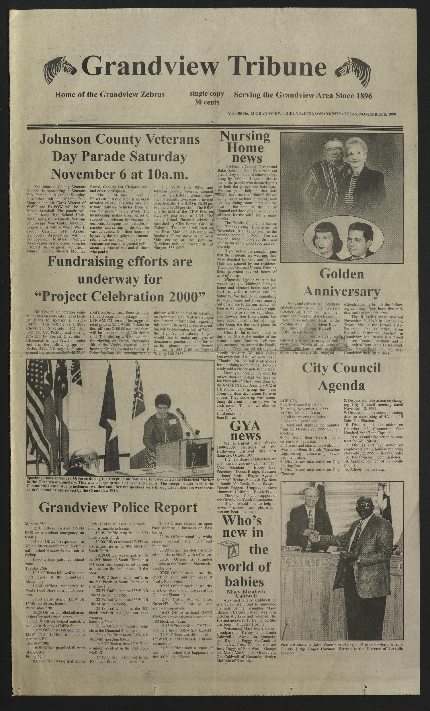 Grandview Tribune (Grandview, Tex.), Vol. 105, No. 13, Ed. 1 Friday