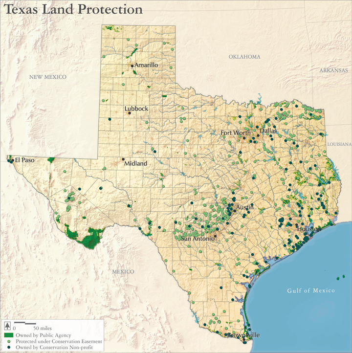 Maps_LandProtection The Texas Landscape Project