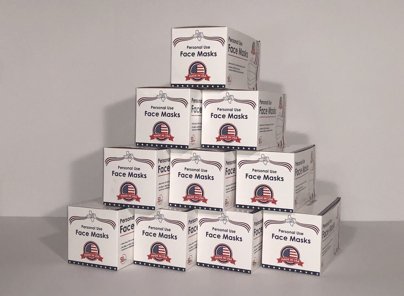 Institutional 100 Boxes of 50 (5,000 total) Texas Mask Incorporated