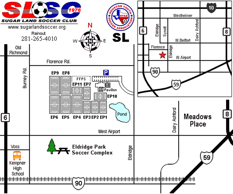 Texas Soccer Fields Eldridge Park () , Sugar Land TX Field Details