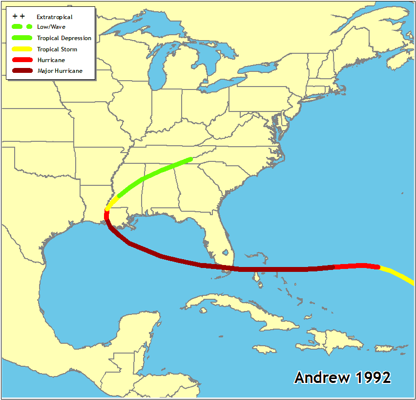 August 24, 1992 Hurricane Andrew Struck The South Coast of Florida