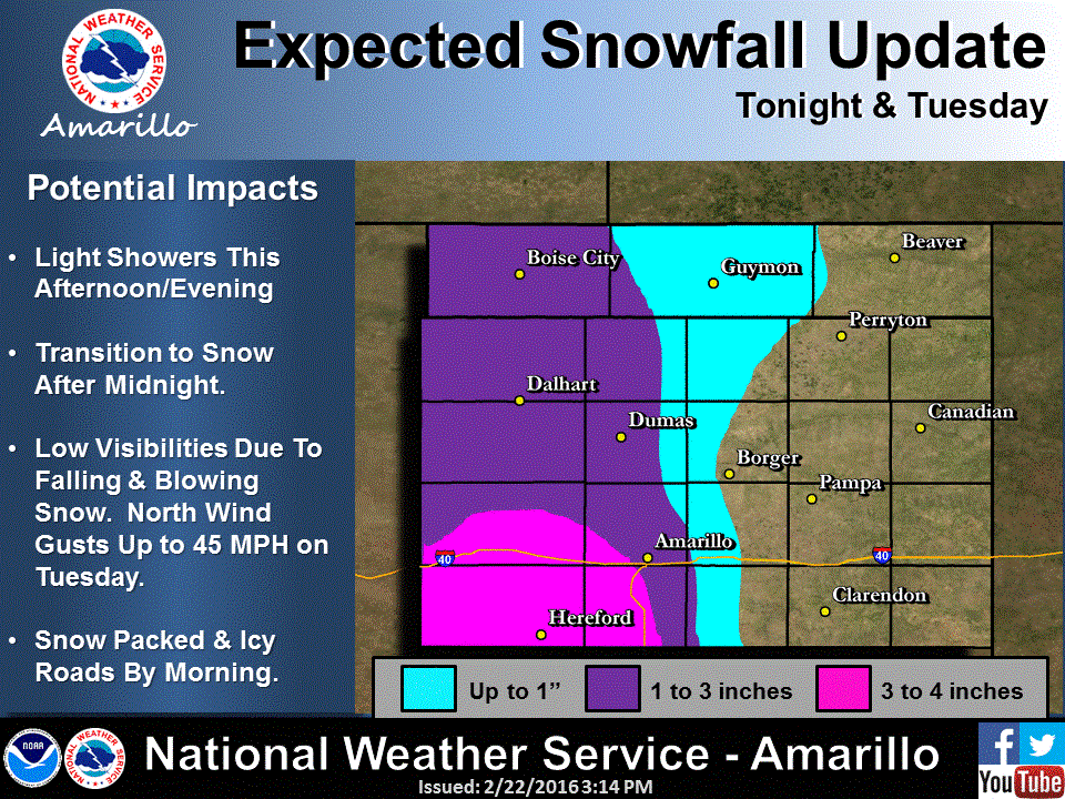 Winter Weather Advisory Western Texas Panhandle