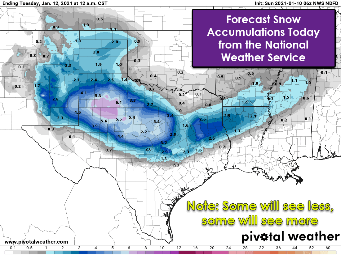 Winter Storm Underway in West Texas; Changeover to Snow on I35 Central