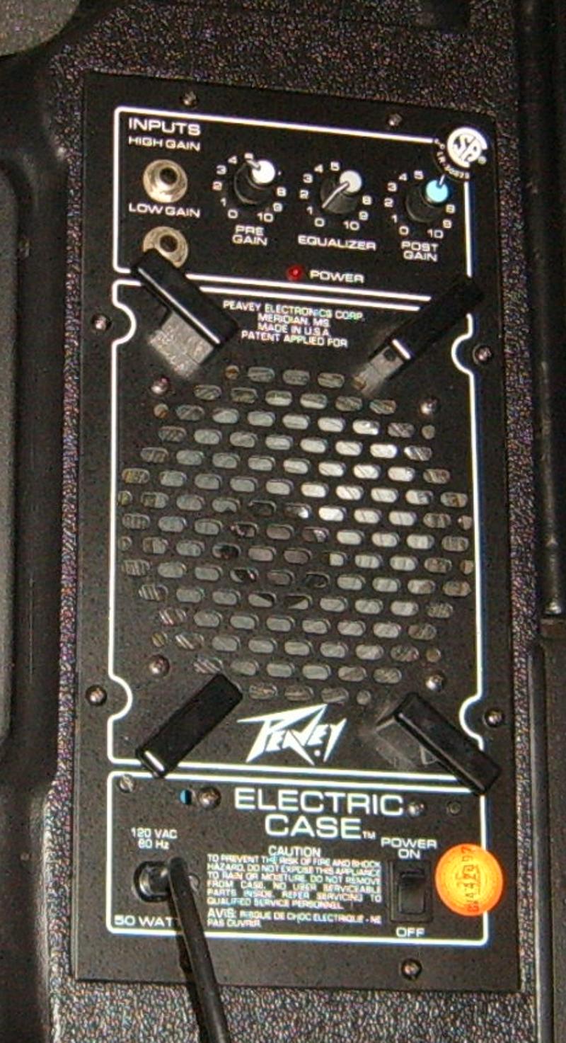 Peavey T15 Electric Guitar with Peavey Electric Case Amplifier