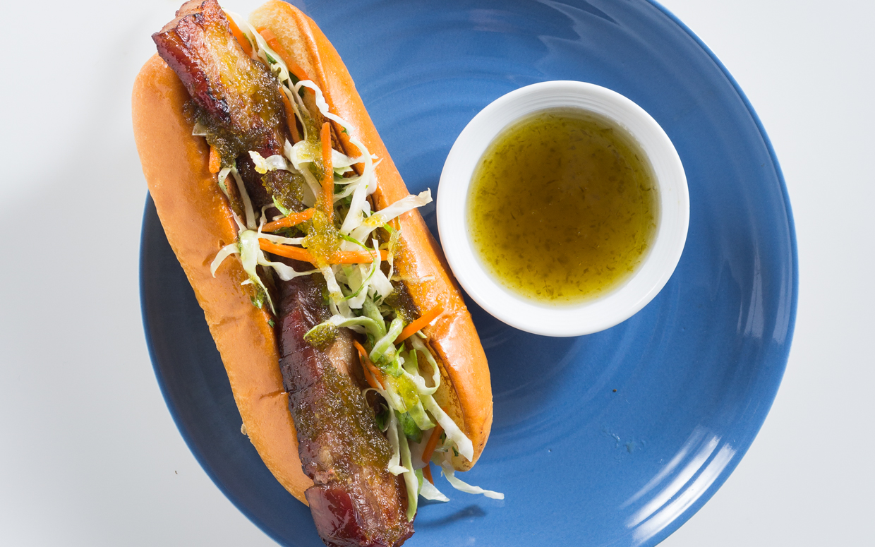 Bacon 'Dog' with Jalapeño Jelly and Vinegar Slaw Texas Titos