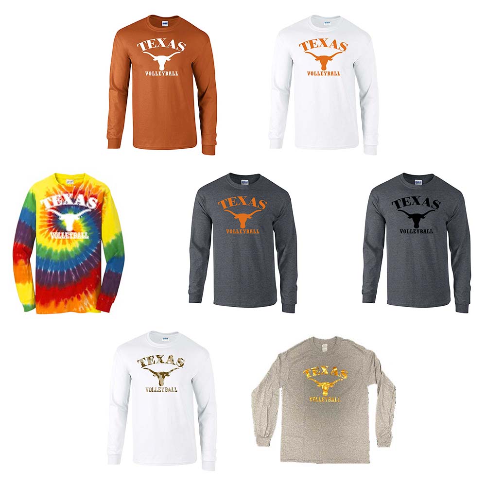 Texas Volleyball Team TShirt Long Sleeve Texas Volleyball Camp