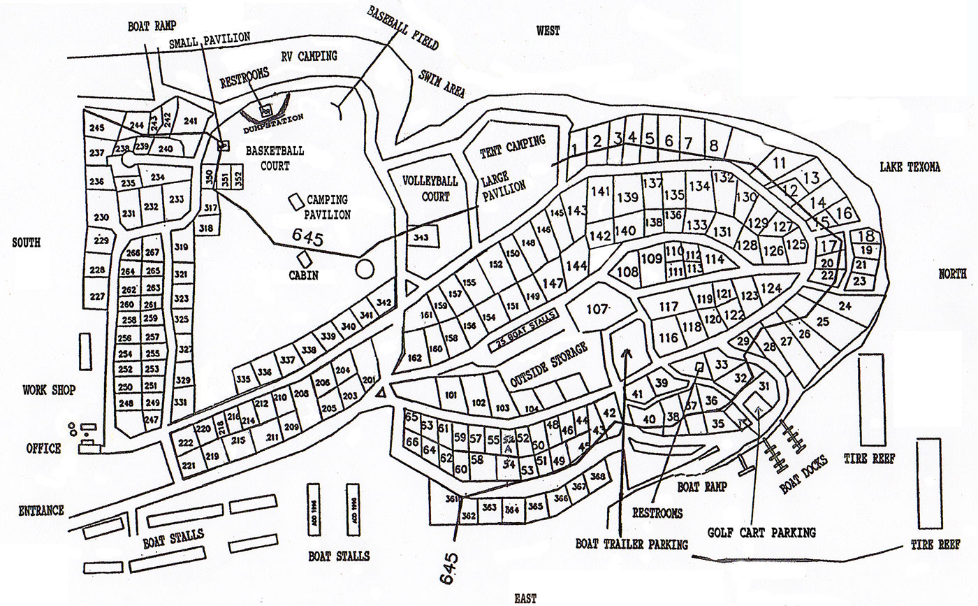 Lot Map Texins Lake Texoma Club