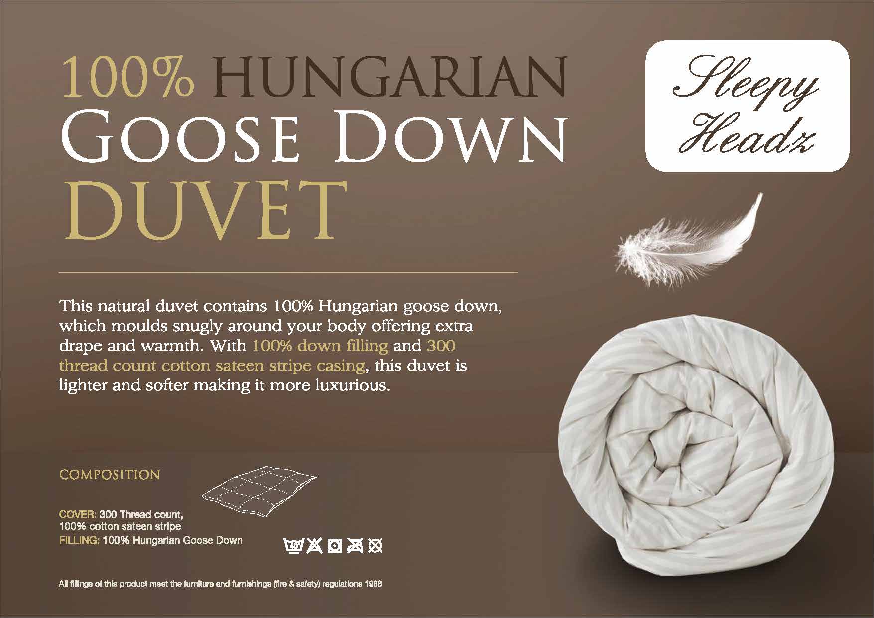 HUNGARIAN GOOSE DOWN 13.5 TOG WINTER WEIGHT DUVET