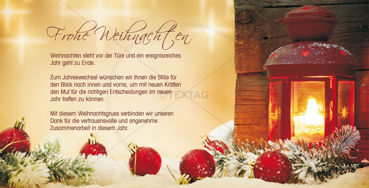 Weihnachtskarte geschäftlich