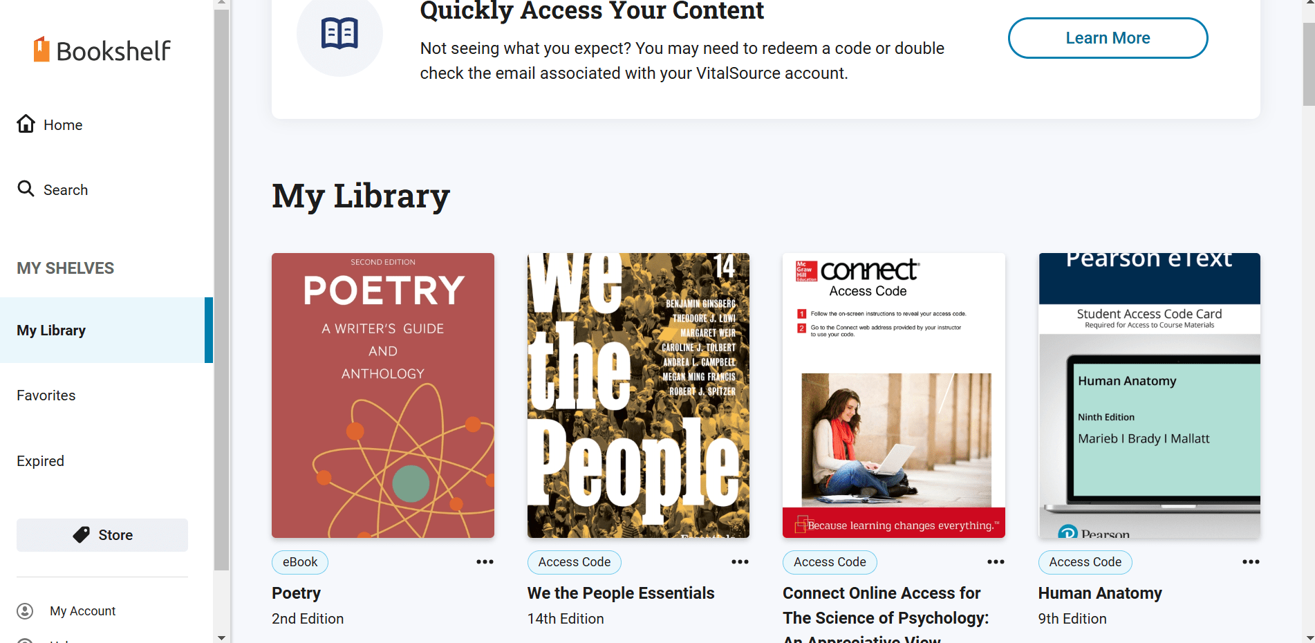 Accessing Purchases from the Online Campus Bookstore TextbookX