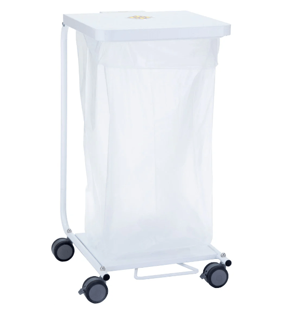 Deluxe Single Steel Laundry Hamper Dampened Lid Closure RB WIRE