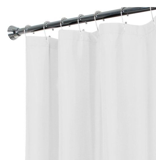BC Textile Innovations Shower Curtain White White Shower Curtain