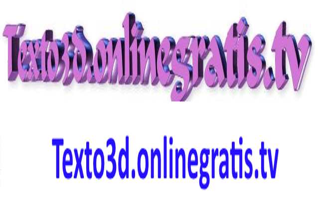 Texto 3D online gratis