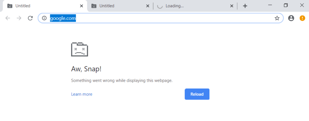 Aw, snap! What if Every Tab Crashes? text/plain