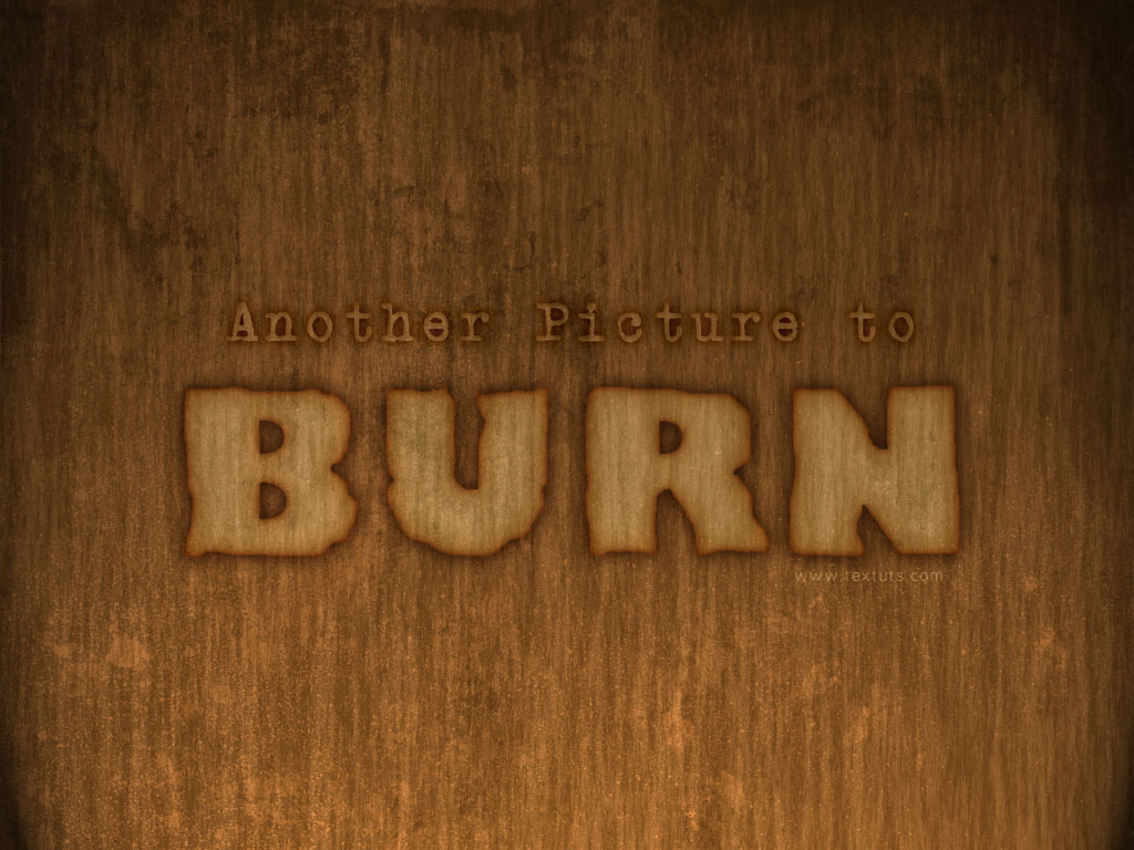 Burn Text Effect Burnt Wood Font Textuts
