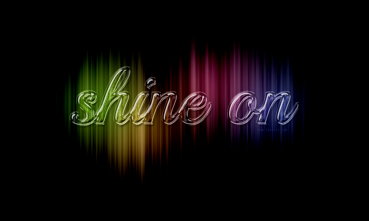 Colorful Glass Text Effect Clear Glass PSD Font Textuts