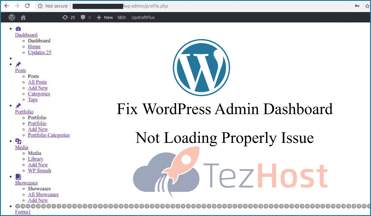 Fix WordPress Admin Dashboard not loading Properly