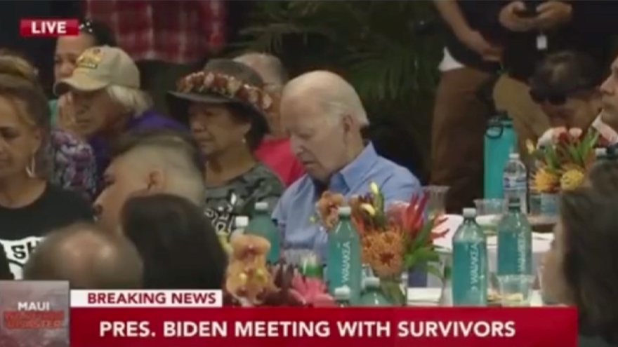 BONUS VIDEO Biden Falls Asleep While Meeting the Victims of the Maui