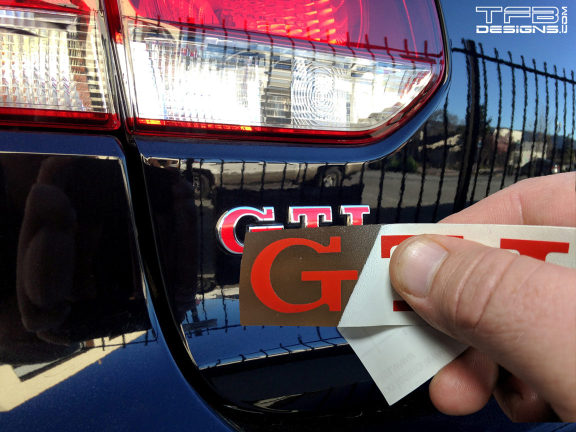 Color Changing Emblem Decals - fits Badges on 2010-2016 VW GTI 