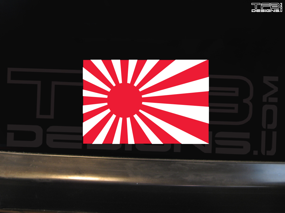 Japan Rising Sun Decal Several Sizes JDM Decal Vinyl Sticker TFB