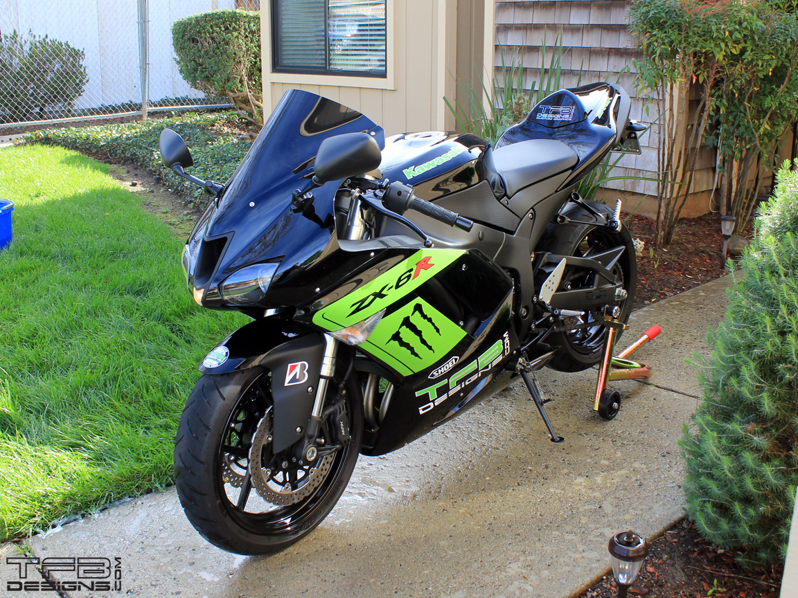 Full Graphics Kit Decals for 20072008 Kawasaki Ninja ZX6R ZX6R TFB