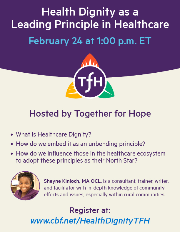 Health Dignity as Leading Principle in Healthcare Together for Hope