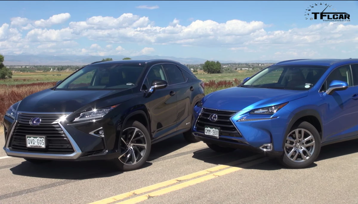 2016 Lexus RX 450h vs Lexus NX 300h 060 MPH Mashup Review [Video] The Fast Lane Car