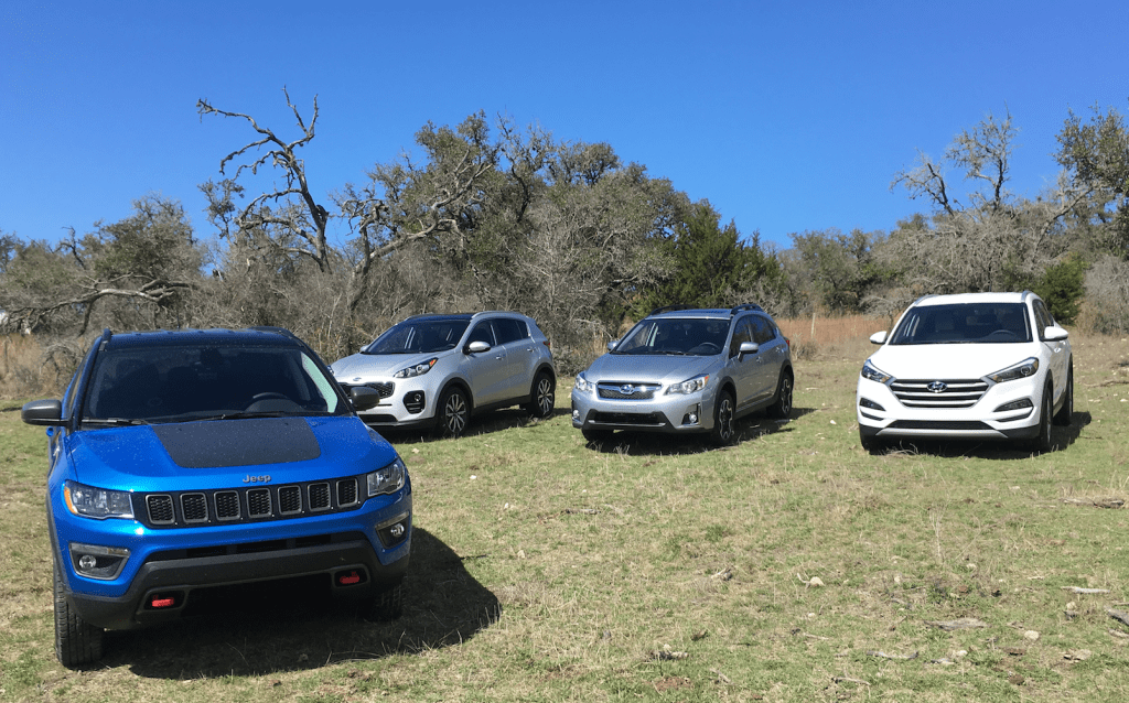 2017 Jeep Compass vs Hyundai Tucson vs Subaru Crosstrek vs Kia Sportage