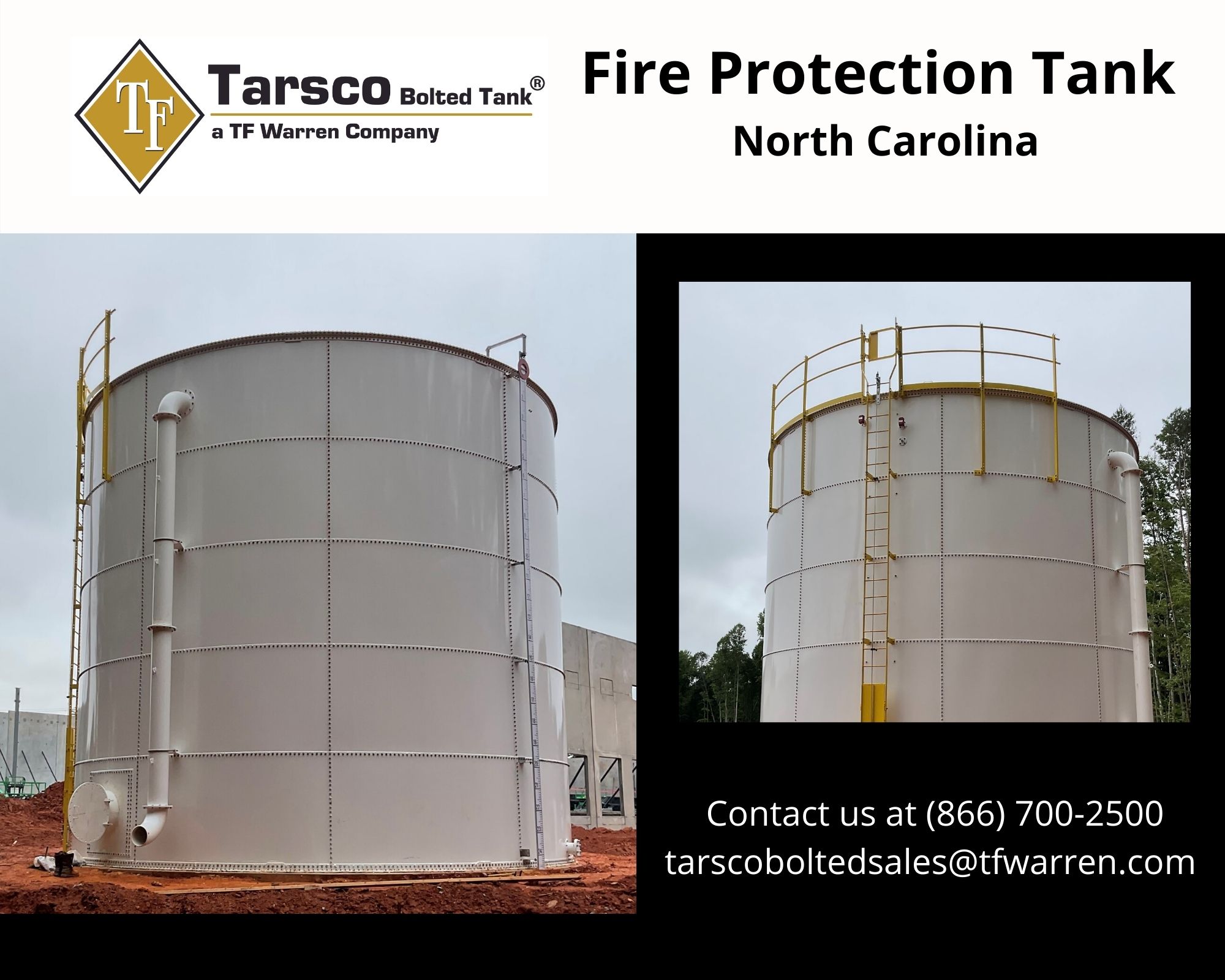 Tarsco Bolted Tank Completed this Fire Protection Tank in North Carolina
