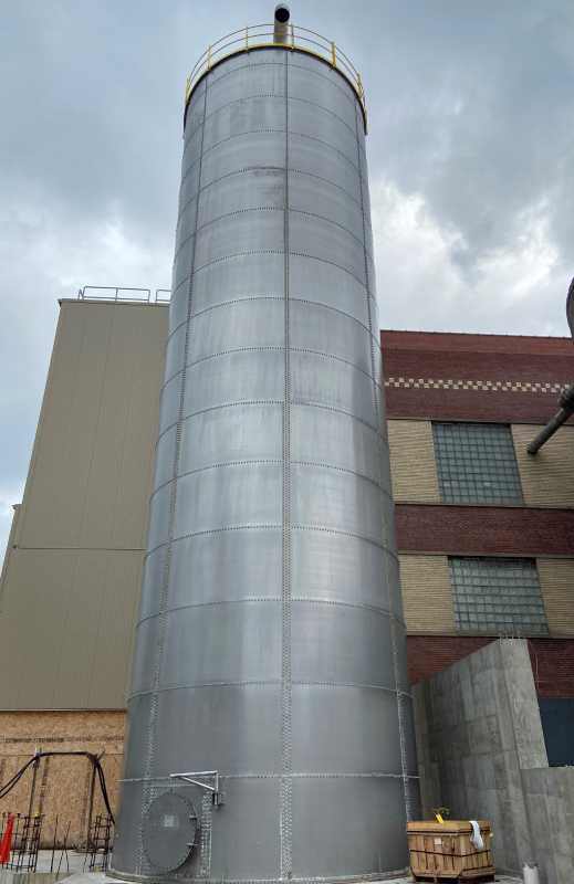 Tarsco Bolted Tank completed this 161,664 Gallon Stainless Steel