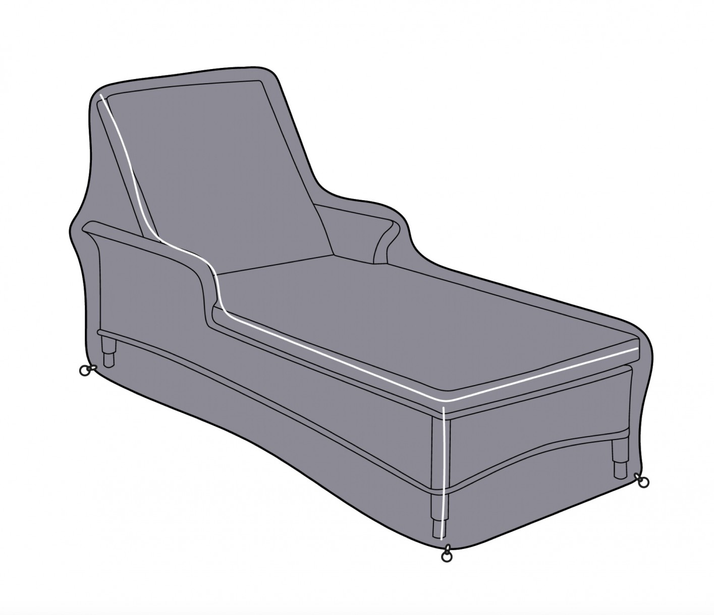 Hartman Hartman Garden Furniture Lounger Cover Heritage Rattan Garden