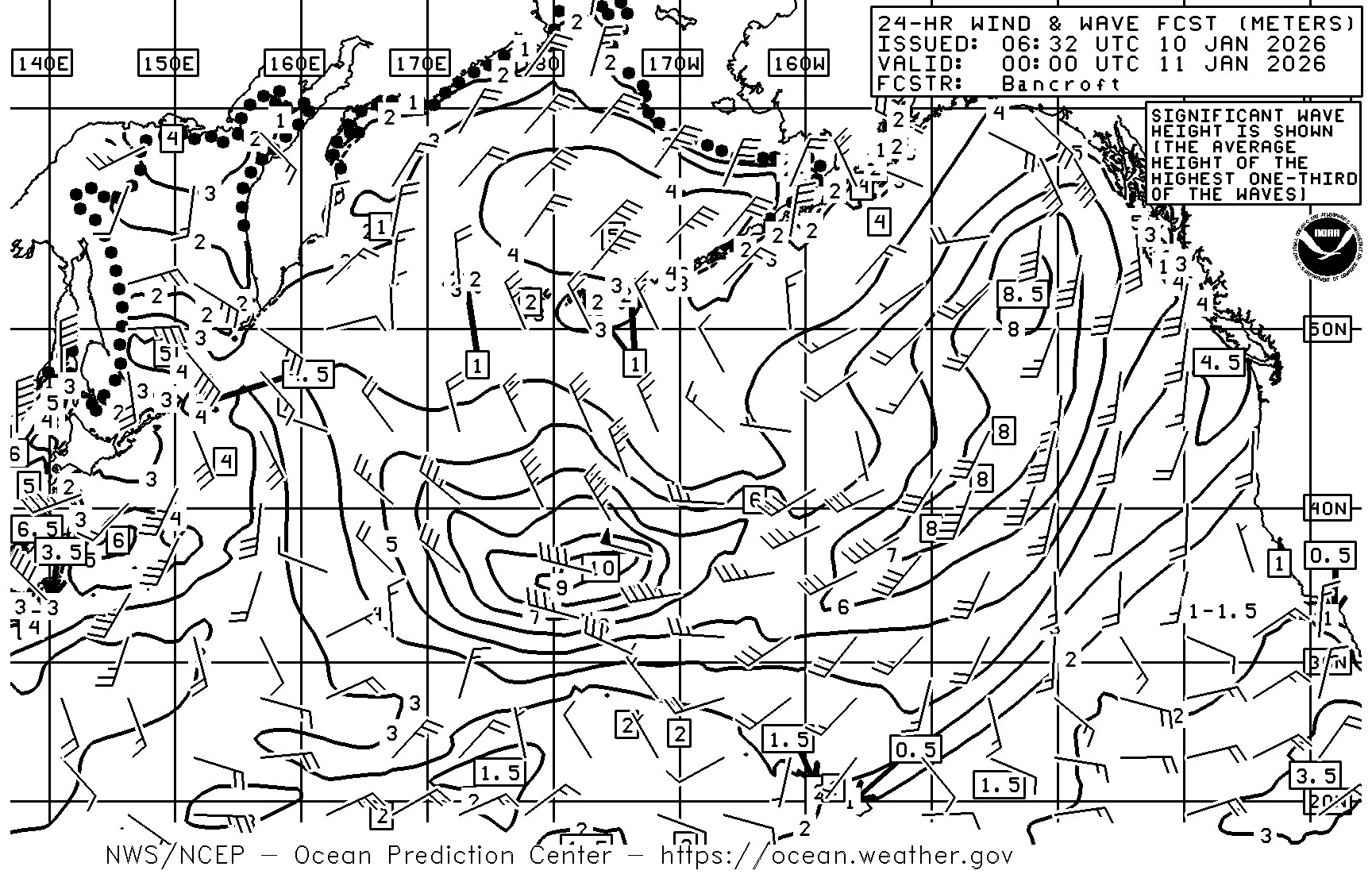 Radiofax Charts Pt. Reyes, CA