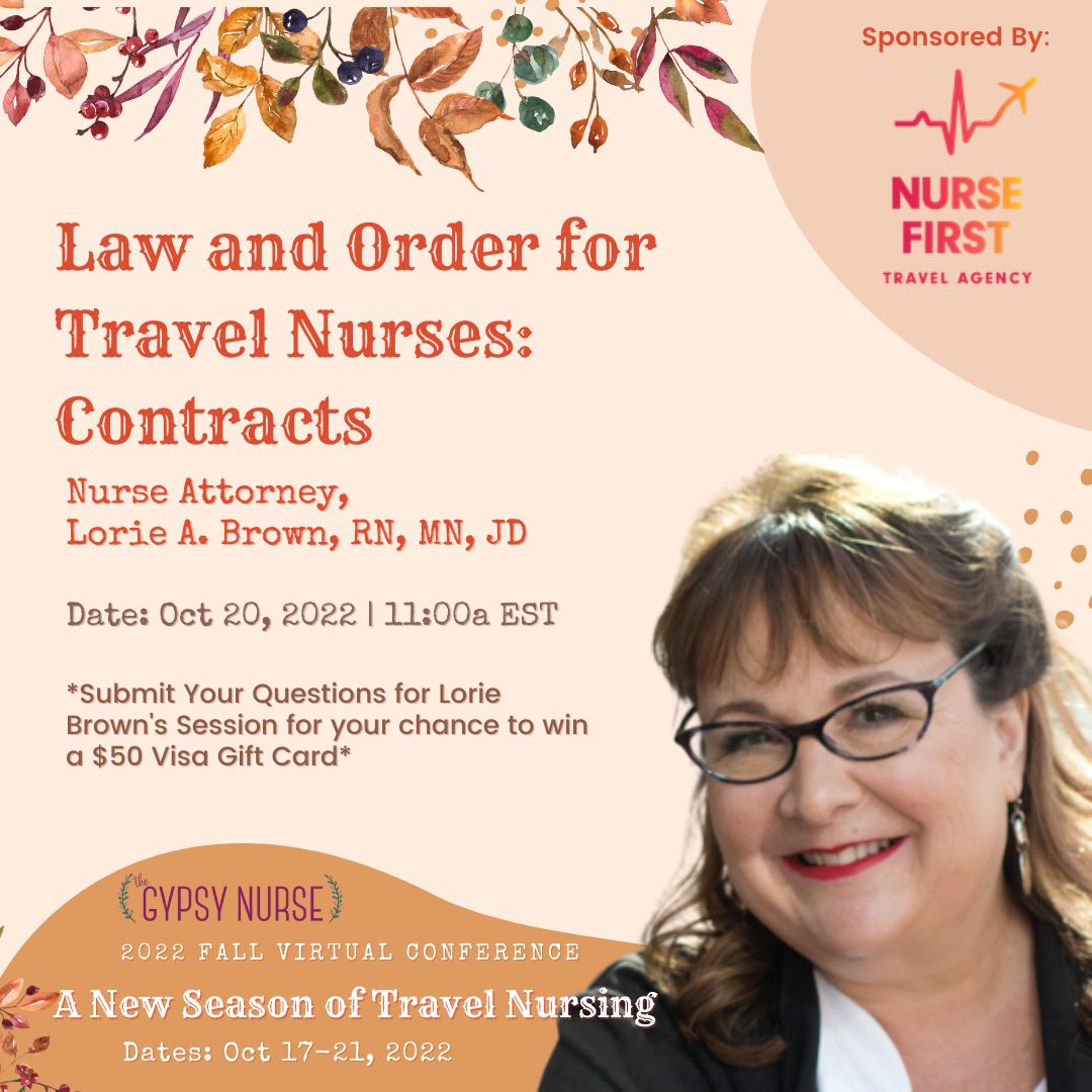 The Gypsy Nurse Fall Virtual Conference 2022 Law and Order for Travel