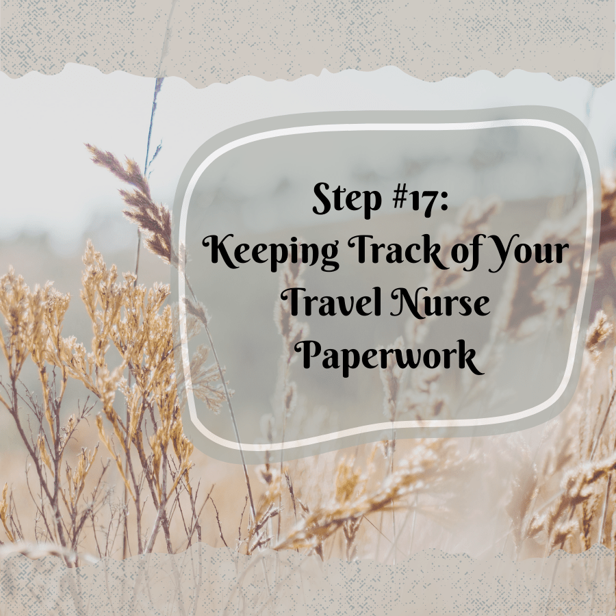Travel Nurse Paperwork Organization