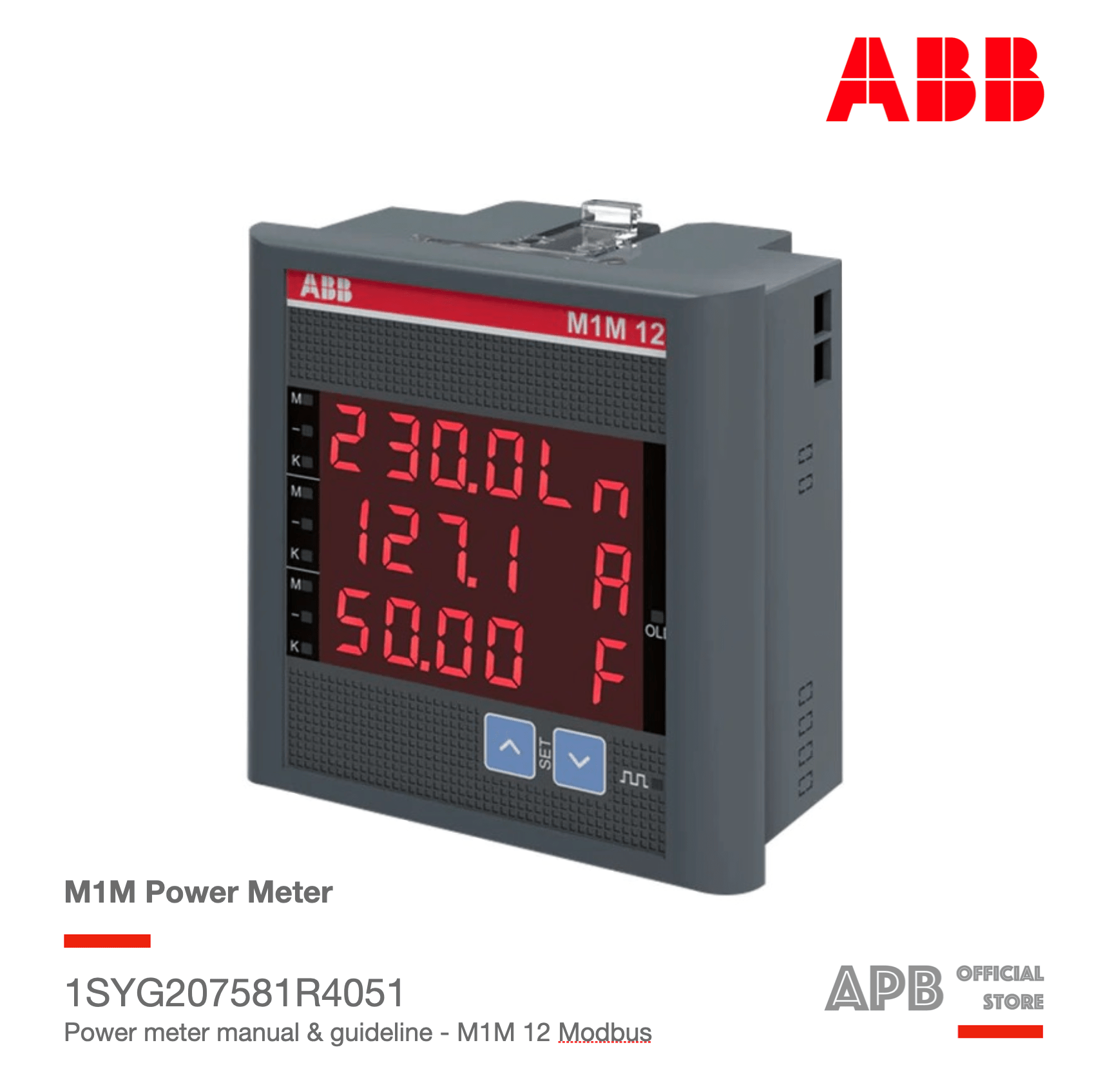 ABB M1M 12 Modbus เพาเวอร์มิเตอร์, Power meter manual RS485 Lazada.co.th