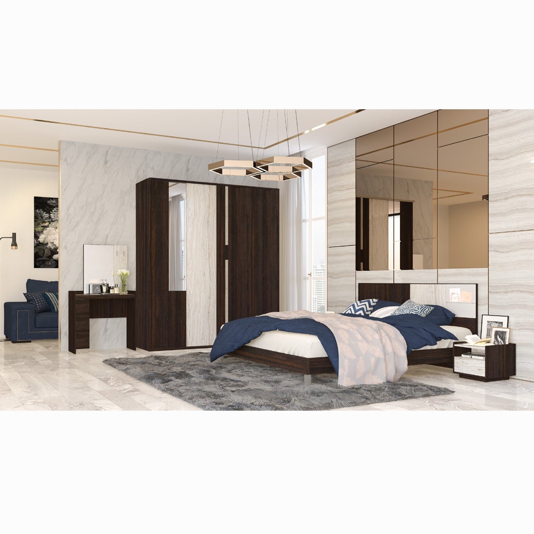 [กทม. 35 วัน ส่ง] SB Design Square SB FURNITURE ชุดห้องนอน ขนาด 6 ฟุต
