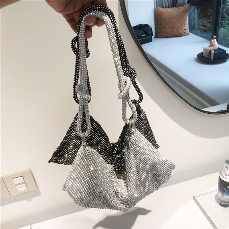 Luxury Rhinestones Shoulder Bags For Women Dinner Wedding Handbags