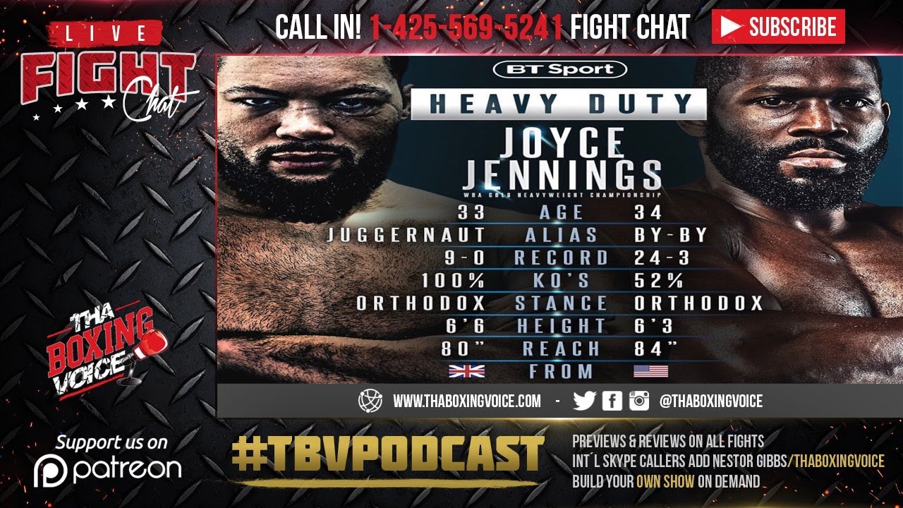 ☎️Joe Joyce vs Bryant Jennings Live Fight Chat🔥 Tha Boxing Voice