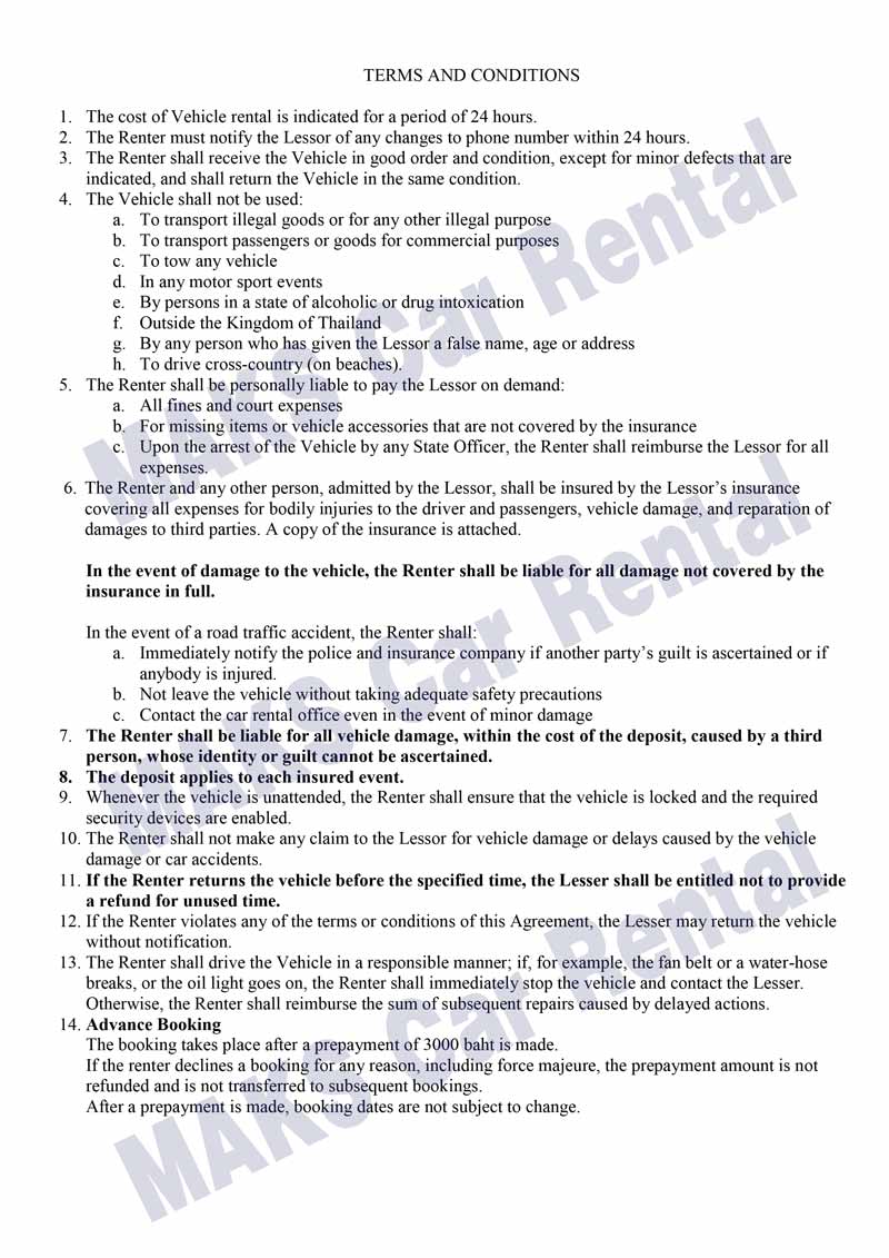 MAKS Car Rental FAQ frequently asked questions